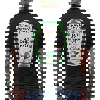 Funny Halloween Shirt 2025 Green Fresh Basil Pesto DIY Men's Back Print T-Shirt | Mazezy