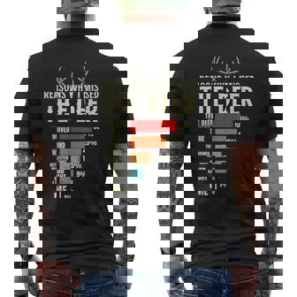 Hunter Reasons Why I Missed The Deer Hunting Men's T-shirt Back Print - Thegiftio