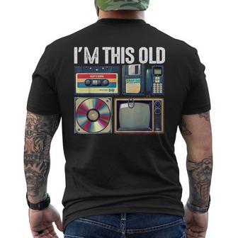 I’M This Old Retro Cassette Tape 80S 70S Birthday Men Men's T-shirt Back Print - Thegiftio UK