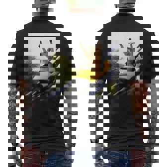 Labrador Dog Riding Roller Coaster Meme For Dog Lovers Men's T-shirt Back Print - Monsterry