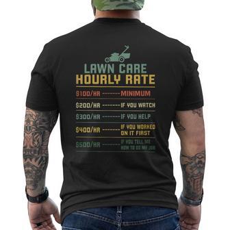 Lawn Mowing Quote Lawn Care Mower Lawn Mowing Men's T-shirt Back Print - Thegiftio UK