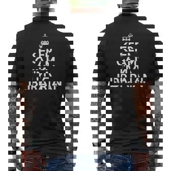 Librarian Keep Calm I'm A Librarian メンズTシャツ バックプリント - Kawaiitshirt