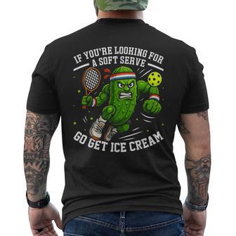 Pickle Playing Pickleball Pun Cool Pickleball Players Men's T-shirt Back Print - Thegiftio UK
