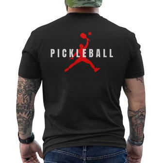 Pickleball Player Logo Men's T-shirt Back Print - Thegiftio UK