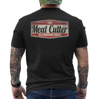 Profession Quote Vintage Meat Cutter Men's T-shirt Back Print - Thegiftio UK