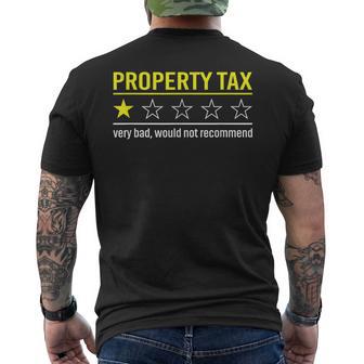 Property Tax Review Humor Libertario Camiseta Hombre Estampado Espalda - Regaloses