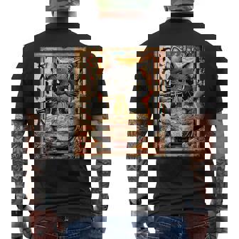 Ramen Cat Noodle Lovers Anime Otaku Men's T-shirt Back Print - Thegiftio