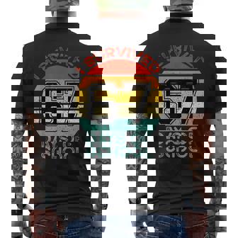 Retro I Survived 67 Days Of School Teachers Students Men's T-shirt Back Print - Monsterry