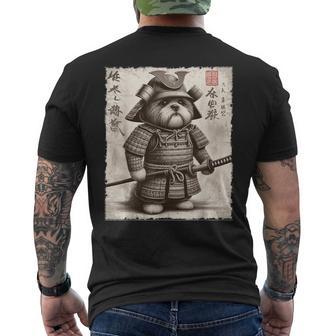 Shih Tzu Dog Samurai Men's T-shirt Back Print - Thegiftio UK