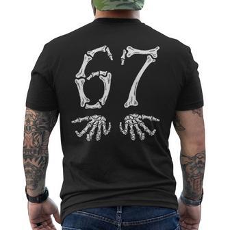 Six Seven Number Gen Alpha Slang 6 7 Trending Meme Men's T-shirt Back Print - Thegiftio
