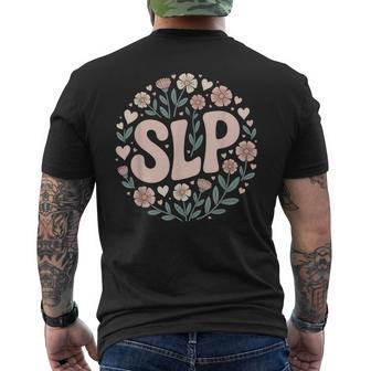 Speech Therapy Slp Speech Language Pathologist Men's T-shirt Back Print - Thegiftio UK