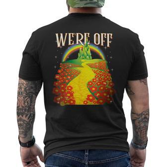 We're Off Yellow Path Brick Wizard Literature School Men's T-shirt Back Print - Thegiftio UK