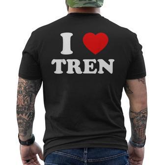 Workout Quote I Love Tren Cool Bodybuilder Men's T-shirt Back Print - Thegiftio UK