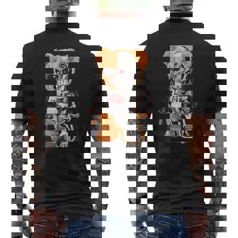 Future Is Now テディベアロボット メンズTシャツ バックプリント - Kawaiitshirt