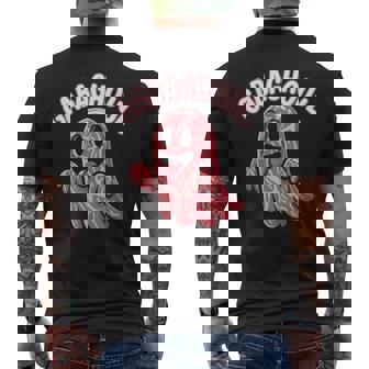 Gabaghoul Italian American Halloween Costume Ghost Italy Pun Men's Back Print T-Shirt | Mazezy