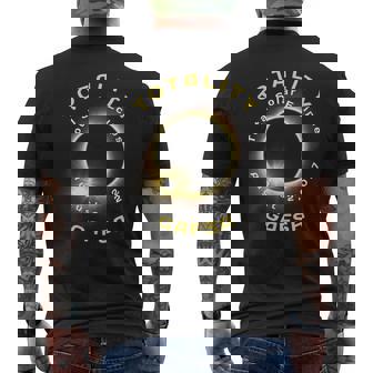 Gafsa Tunisia Total Solar Eclipse August 2 2027 Souvenirs Men's Back Print T-Shirt | Mazezy