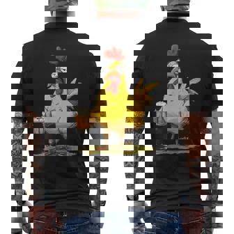 Gallo De Dibujos Animados Con Cerveza Para Los Amantes Del Pollo Del Partido Camiseta Hombre Estampado Espalda - Regaloses