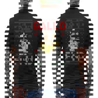 Gallo Fino Ugly Sweater Spanish Christmas Fiesta Men's Back Print T-Shirt | Mazezy