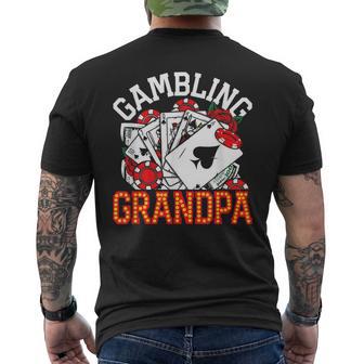 Gambling Grandpa Vegas Casino Slot Machines Men's T-shirt Back Print - Thegiftio UK