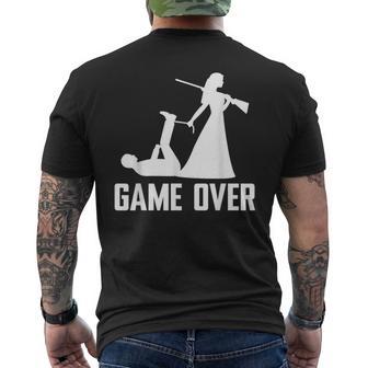 Game Over Bachelorette Bachelorette Mariage Marié T-shirt imprimé au dos - Cadeauxyz
