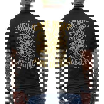 Game Night Pure Delight Dice Board Game Men's Back Print T-Shirt | Mazezy