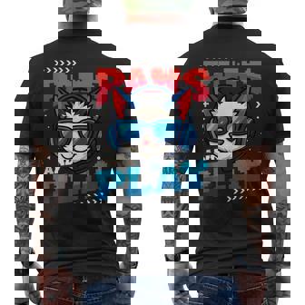 Gamer Cat Video Gaming Men's Back Print T-Shirt | Mazezy