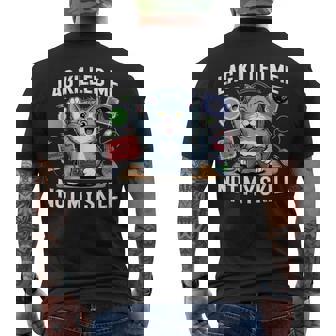 Gaming Cat Blaming Lag Cute Feline Controller Men's Back Print T-Shirt | Mazezy