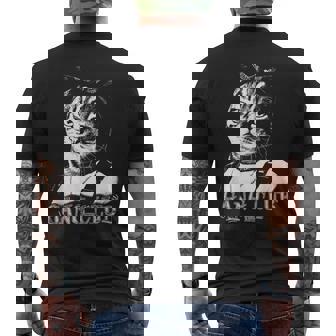 Gang Club Cat Bandana 90s Hip Hop Old School Rap Graphic Men's Back Print T-Shirt | Mazezy