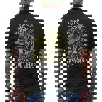 Gardening Lover Gardener Easily Distracted By Plants Men's Back Print T-Shirt | Mazezy