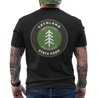 Gathland State Park Maryland MD Forest Tree Vacation Men's Back Print T-Shirt | Mazezy