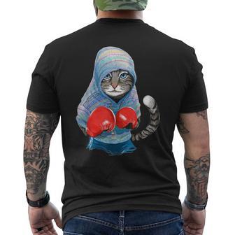 Gato En Traje De Boxeo Camiseta Hombre Estampado Espalda - Regaloses
