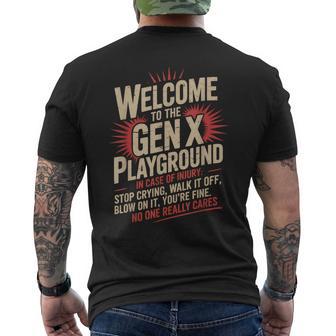 Gen X We Don’T Care Boomer Gen X Vintage 1975 Men's T-shirt Back Print - Thegiftio