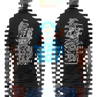 Gender Reveal Party Team Boy Cute Announcement Men's T-shirt Back Print - Seseable