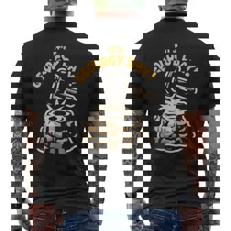 Geology Day Rocks Science Earth Fossil Student Geologist Men's Back Print T-Shirt | Mazezy