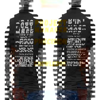 Gerente De Proyecto Hacemos Trabajo De Precisión In Mangas Camiseta Hombre Estampado Espalda - Regaloses