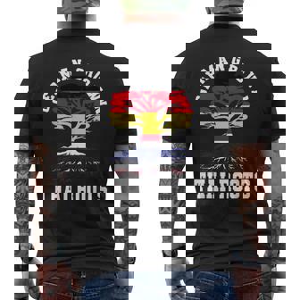 German Grown Thai Roots Germany Thailand Heritage Men's Back Print T-Shirt | Mazezy