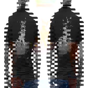 German Shepherd Smoking Meme Smoking Dog Cigarette Men's T-shirt Back Print - Monsterry