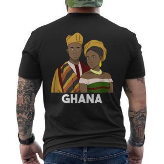 Ghana Ghanaian Couple Men's Back Print T-Shirt | Mazezy