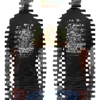 Gingerbread House Project Manager Christmas Tank Top Men's Back Print T-Shirt | Mazezy