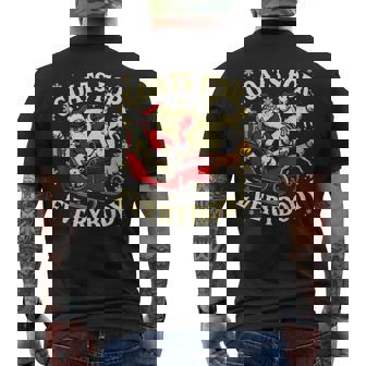 Goats For Everybody Santa Christmas Goat Mom Goat Dad Men's Back Print T-Shirt - Monsterry