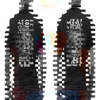 My God Is Not Dead Christian Religious Bible Church Men's Back Print T-Shirt | Mazezy