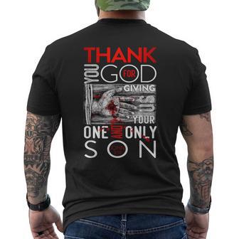 For God So Loved The World John 3 Men's T-shirt Back Print - Thegiftio UK