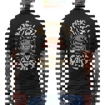 Goetta No Regretta Cincinnati Food Pun Men's Back Print T-Shirt | Mazezy