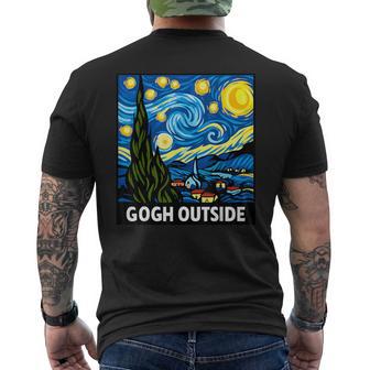 Gogh Outside Starry Starry Night Vincent Van Gogh Men's T-shirt Back Print - Thegiftio UK