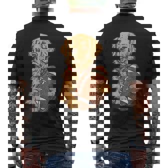 Golden Retriever Game Day Football Team Sports Dog Lover Kid Men's Back Print T-Shirt | Mazezy