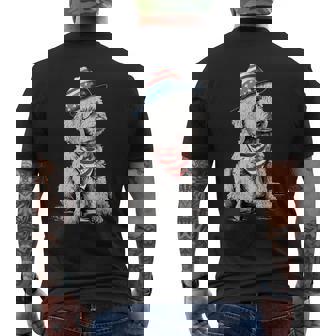 Goldendoodle 7月4日 愛国的 ゴールデンドゥードル 犬 メンズTシャツ バックプリント - Kawaiitshirt