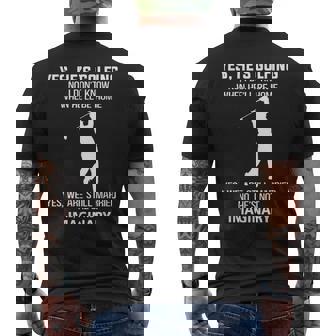 Golfí Él Es Golf No Noé Cuándo Camiseta Hombre Estampado Espalda - Regaloses