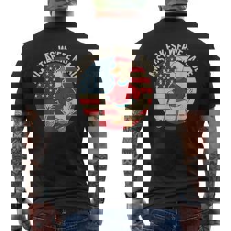 Golfing Duck Mistakes Were Made Vintage Style Men's Back Print T-Shirt | Mazezy