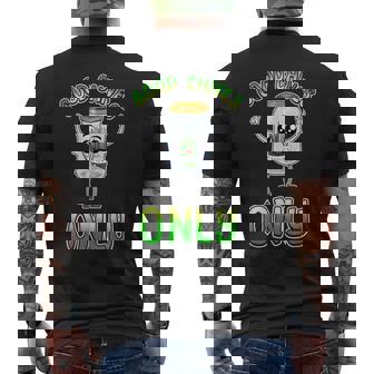 Good Chives Only Mason Jar Green Herb Gardening Pun Men's Back Print T-Shirt | Mazezy