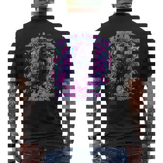 Good Time Not Easy Time Raven Graffiti Meme Crow Vaporwave Men's Back Print T-Shirt | Mazezy